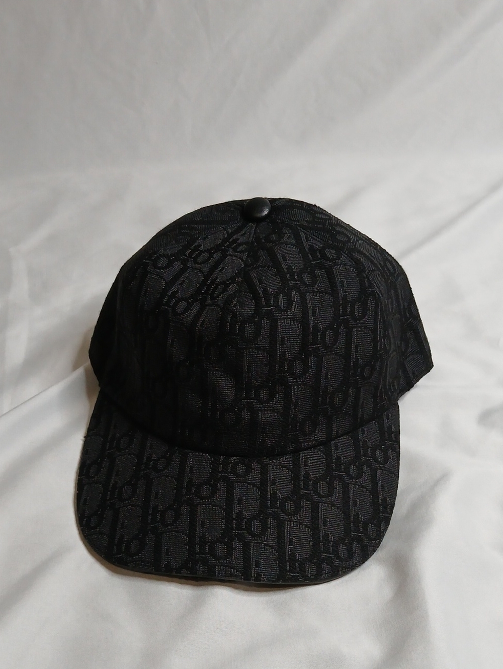 Dior Black Monogram Baseball Cap